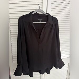 Banana Republic Longsleeve black collard tunic blouse